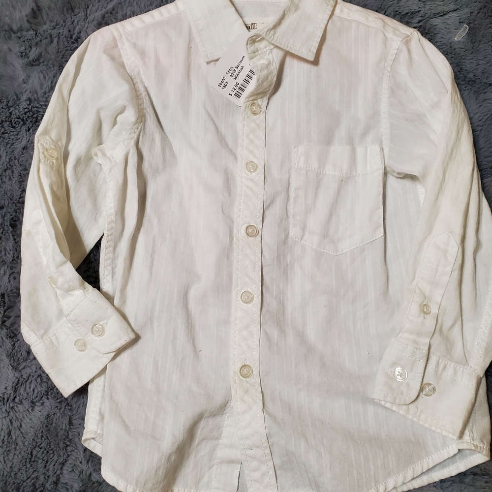 Boys white dress shirt lot of 2